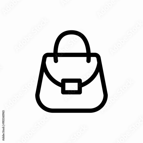 handbag purse icon sign vector