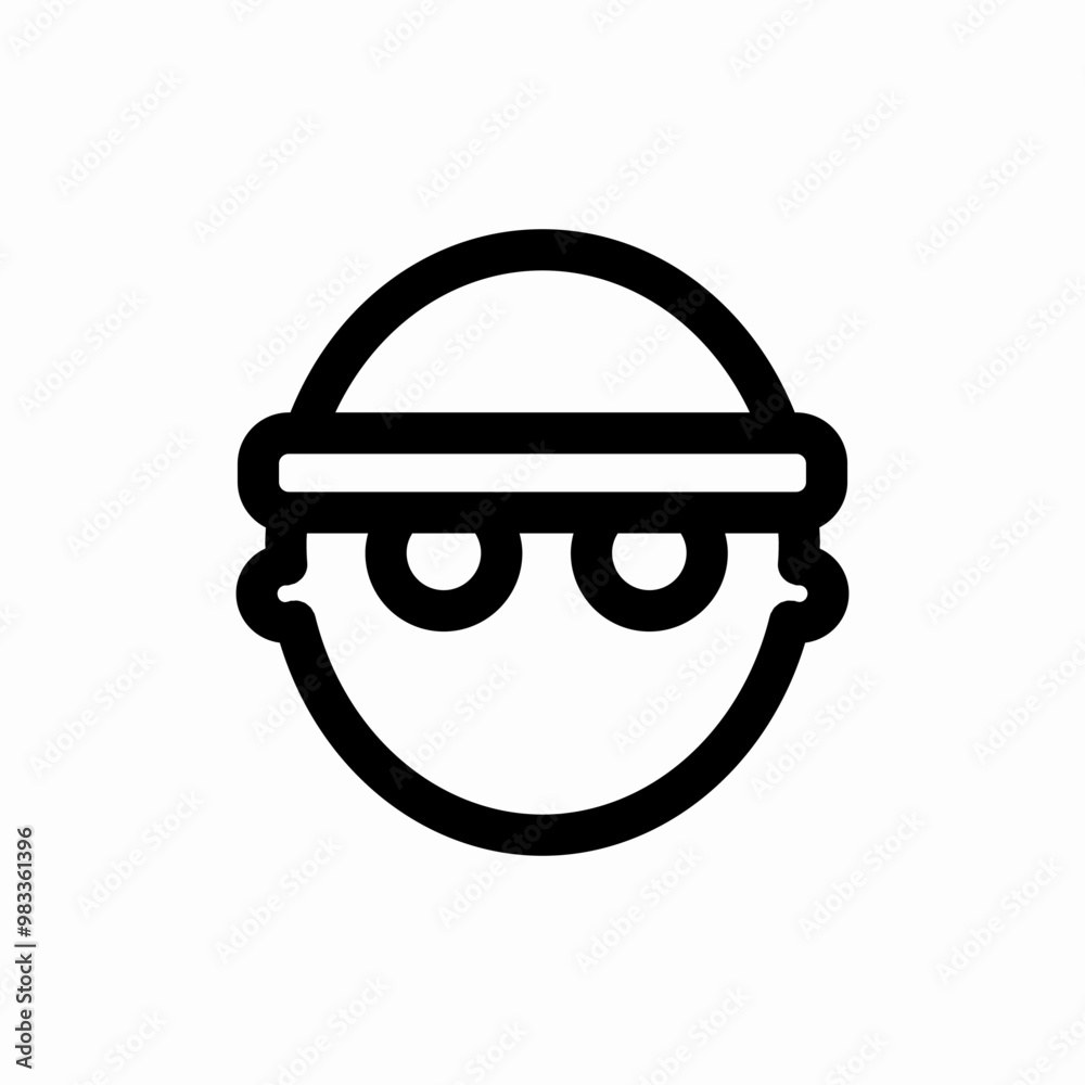 thief face icon sign vector thief face icon sign vector