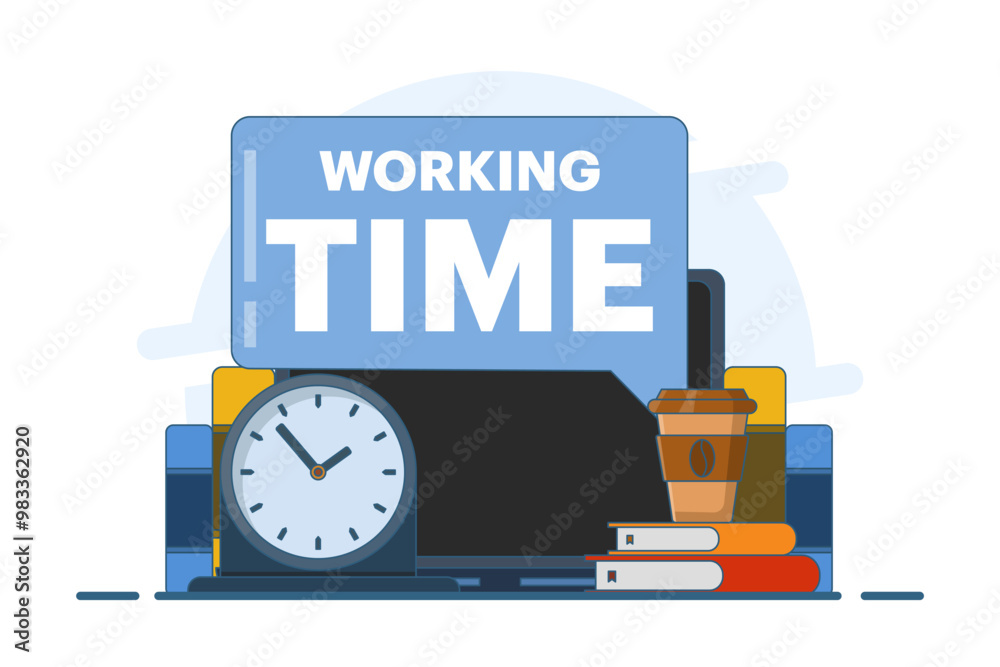 Working time concept. Time management. Scheduling work tasks, deadlines ...