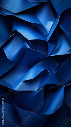 Bold geometric shapes with dynamic blue abstract background design image