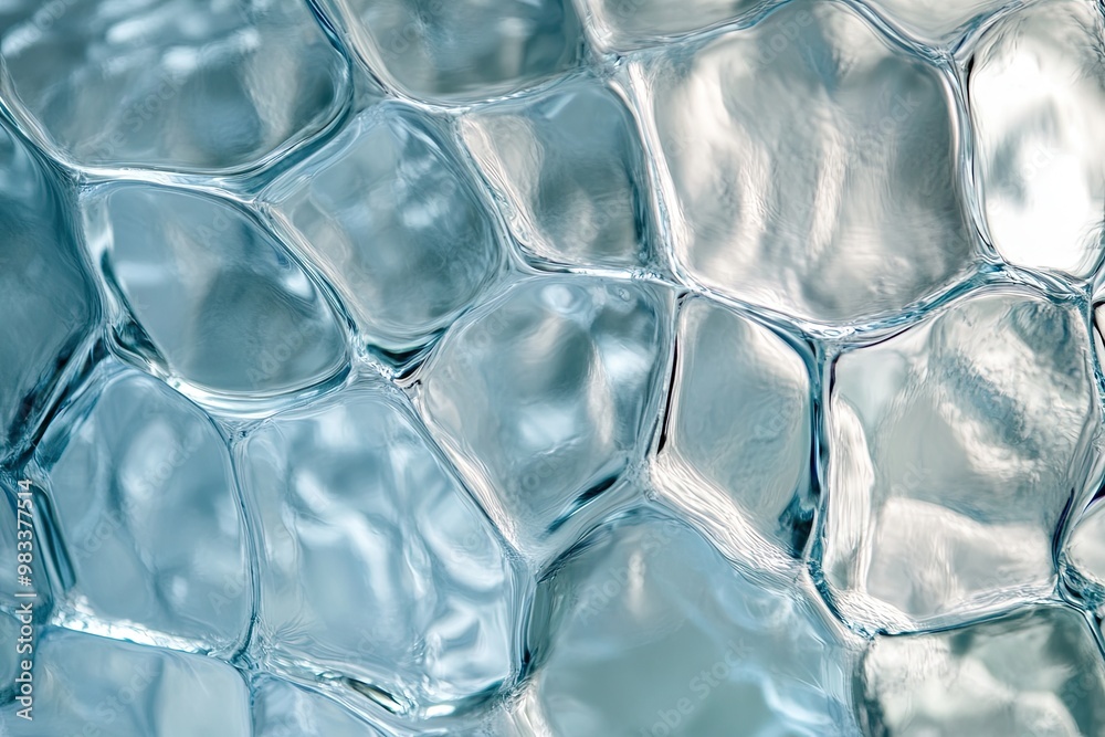 Bubbled glass texture with light passing through, creating abstract refractions Bubbled glass texture with light passing through, creating abstract refractions
