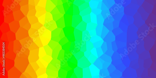 Multicolor rainbow low poly background. Abstract random vector background from triangles. Polygonal design. Vector illustration