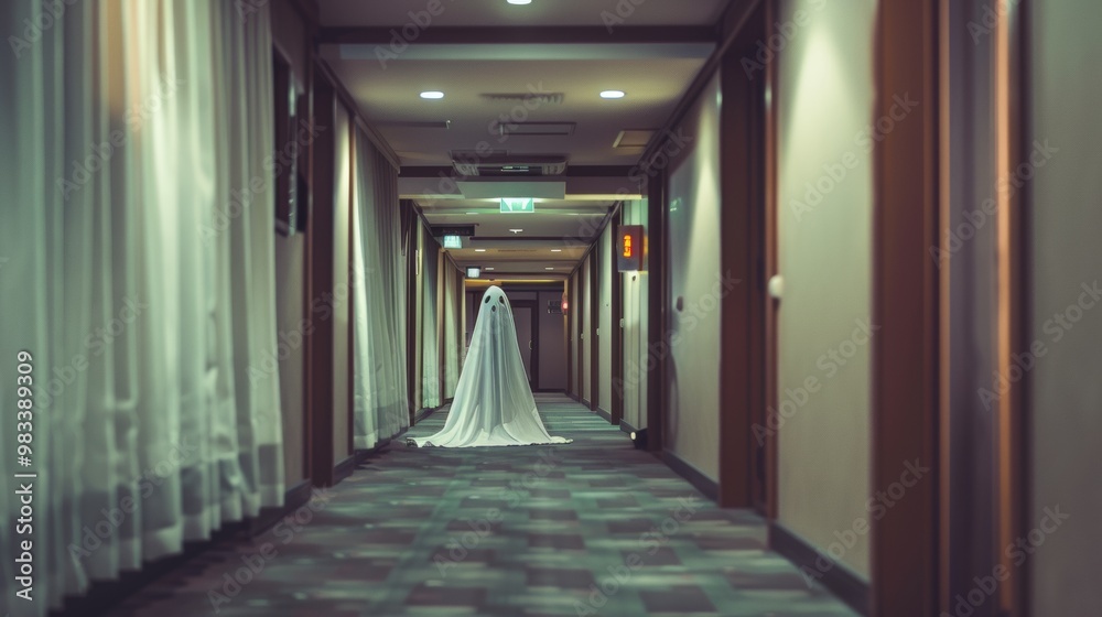 ghosts in a hotel hallway ghosts in a hotel hallway