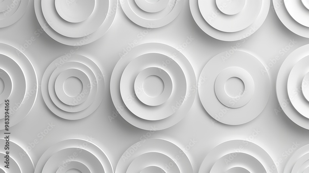 Obraz premium Abstract Geometric White Shapes Architecture Background