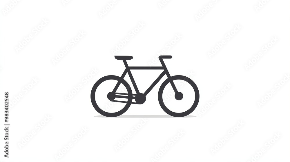 Simple line drawing of a bicycle on a white background. Simple line drawing of a bicycle on a white background.