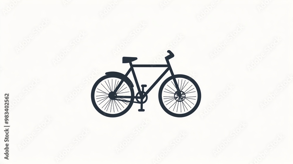 Silhouette of a bicycle on a white background. Silhouette of a bicycle on a white background.