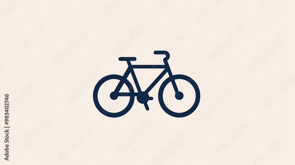 Simple outline of a bicycle on a light background. Simple outline of a bicycle on a light background.
