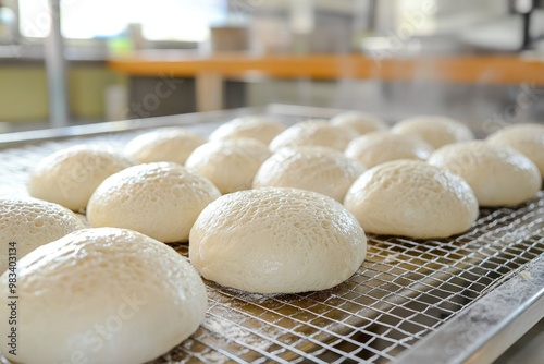 Freshly Baked White Bread Rolls on a Wire Rack