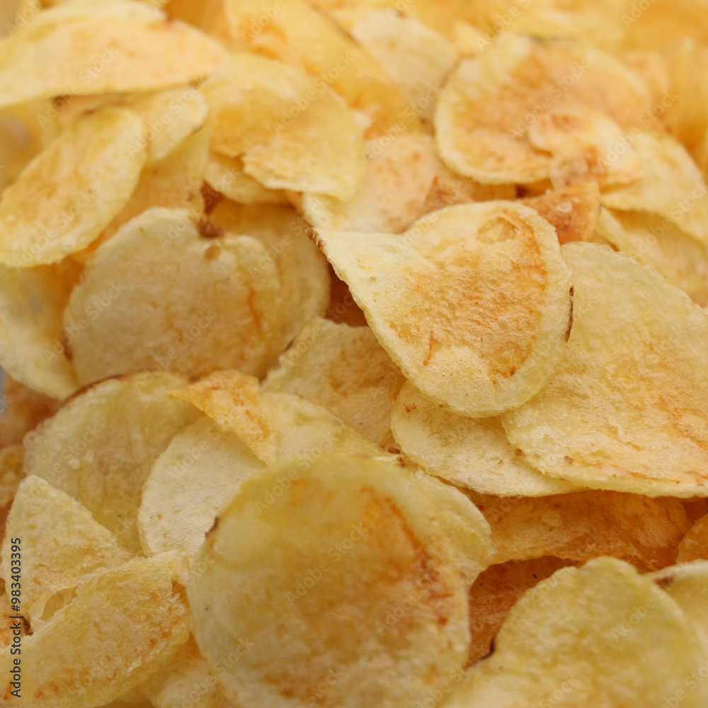 potato chips close up potato chips close up