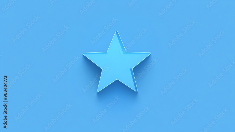 Obraz premium A blue star on a blue background.