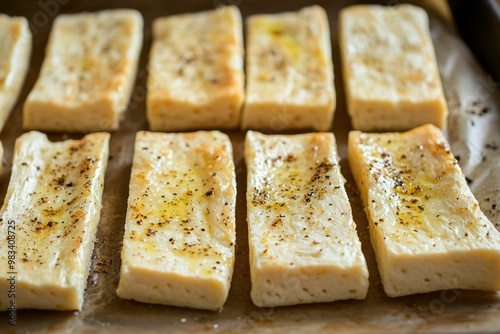 Baked Tofu with Olive Oil and Black Pepper