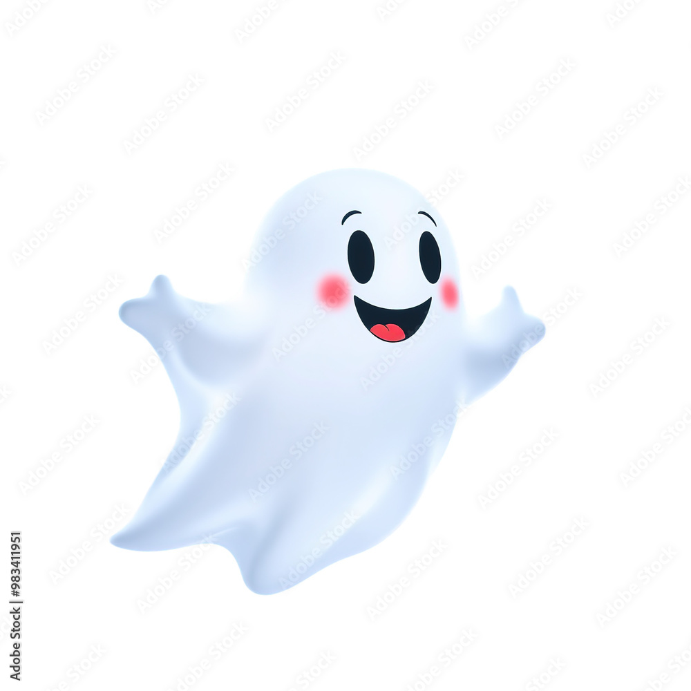 A happy ghost character A happy ghost character