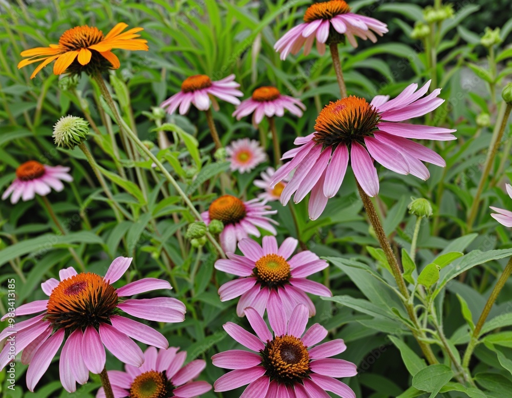 Vibrant Blossoms of Echinacea