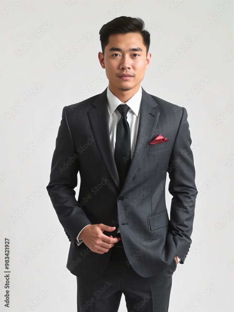 man wear suit standing up man wear suit standing up