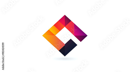 Free Download Abstract logo design with geometric shapes. - GFXLoad