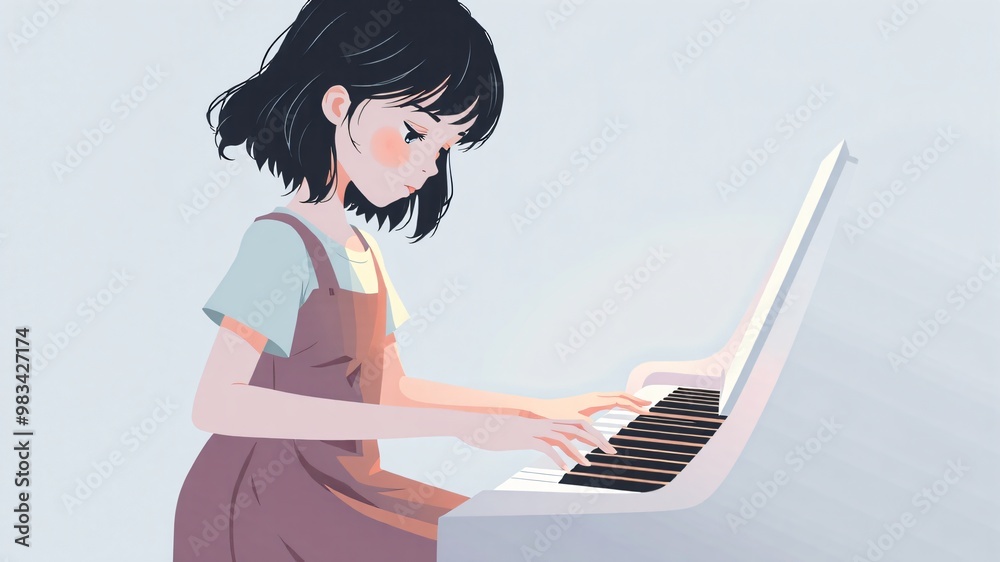 piano simple minimalist illustration piano simple minimalist illustration