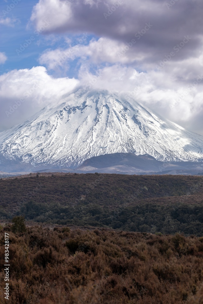 Mt Ngauruhoe in Tongariro Park. Turangi, Waikato, New Zealand. Mt Ngauruhoe in Tongariro Park. Turangi, Waikato, New Zealand.