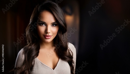 beautiful young woman portrait, AI generated