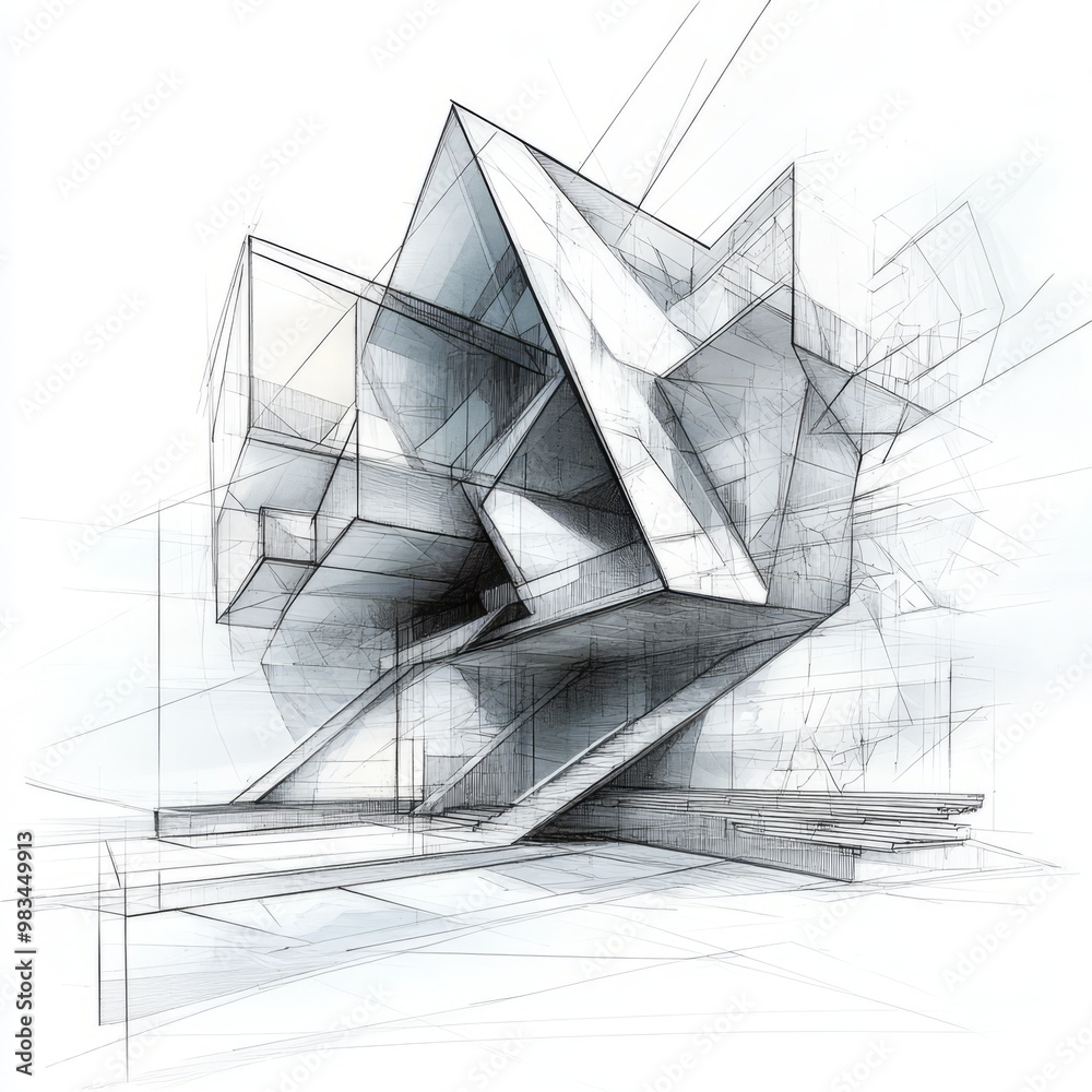 Abstract Architectural Design in Modern Style Abstract Architectural Design in Modern Style