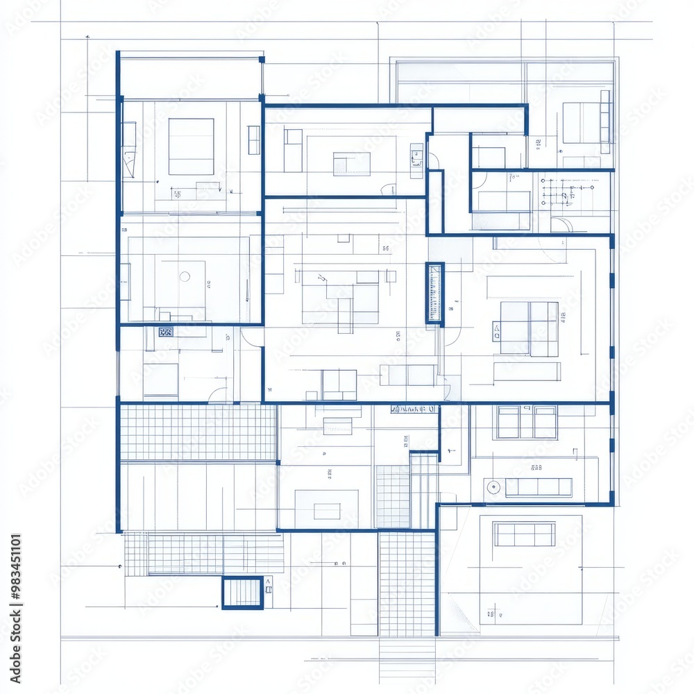 Modern Architectural Floor Plan Design for Residential Space Modern Architectural Floor Plan Design for Residential Space