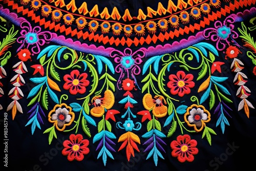 Aztec Vintage Embroidery aztec, artistry, vintage, embroidery