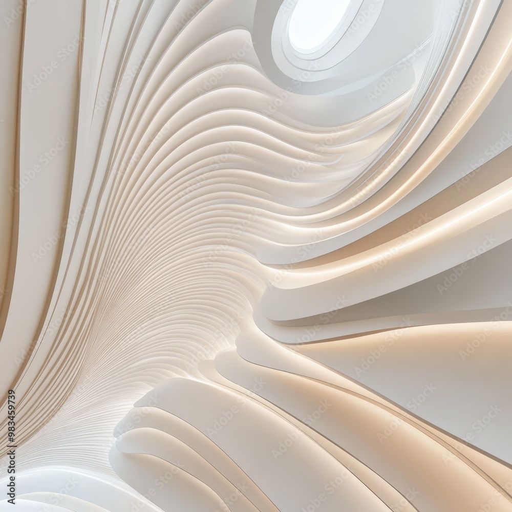 Fototapeta premium Elegant Abstract Architecture in Soft Earth Tones