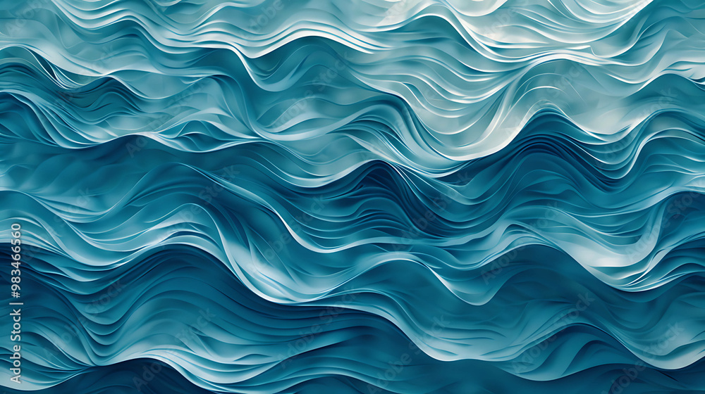 Abstract blue wave pattern.