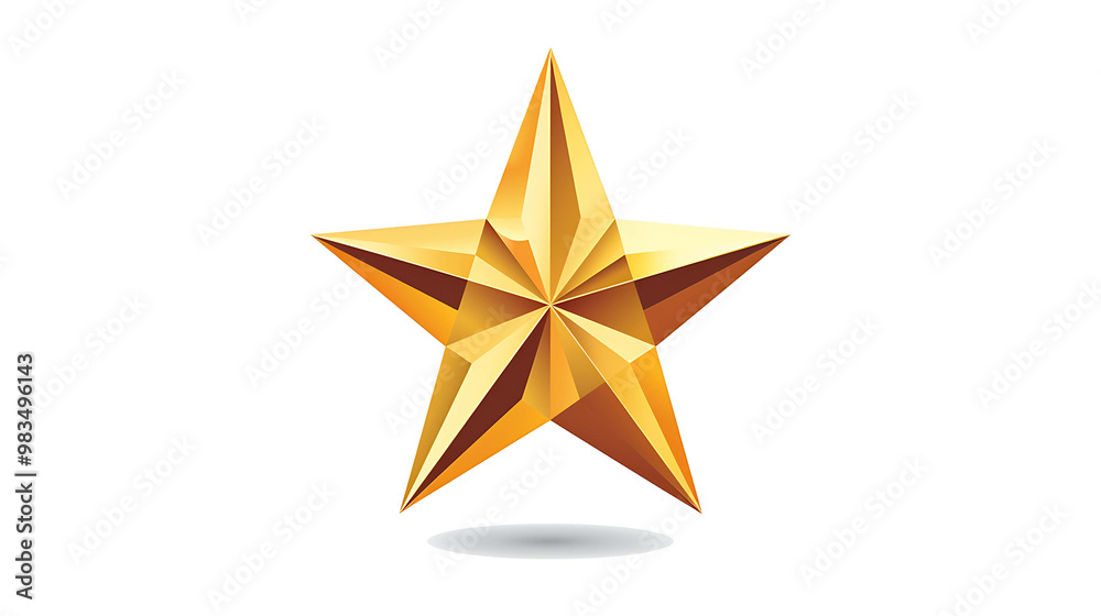 A shining gold star with a subtle drop shadow. A shining gold star with a subtle drop shadow.