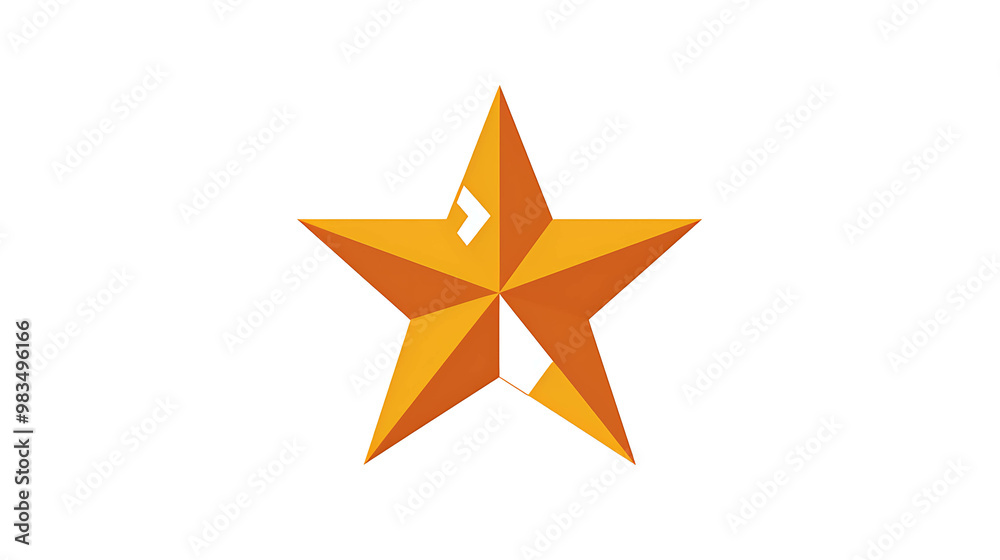 A single orange star with a white outline on a white background. A single orange star with a white outline on a white background.