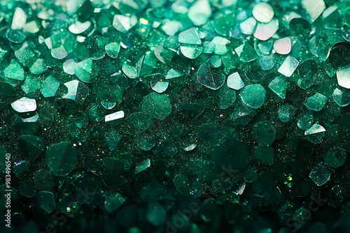 Emerald Green Glitter Texture photo