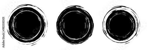 circle paint brush ink