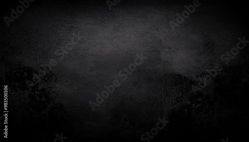 Gritty grunge black texture background with vignette and aged appearance