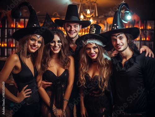 The halloween party in the club photo