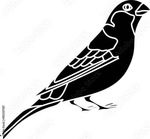 Sparrow bird illustration vector