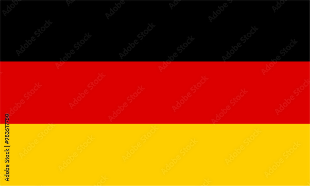 Germany official flag vector with standard size and proportion. National flag emblem with accurate size and colors.