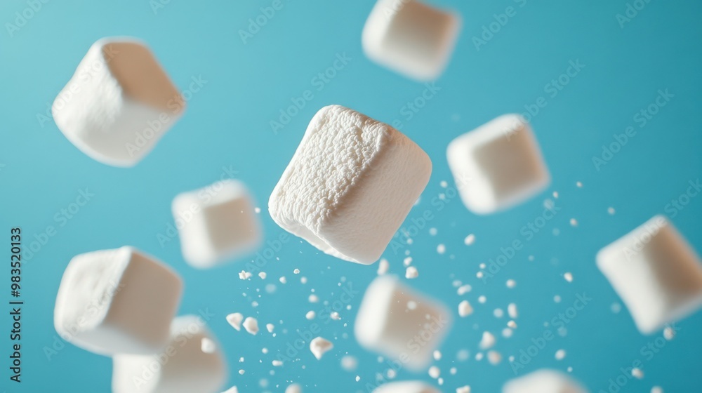 Light and Fluffy Marshmallows Suspended in Air Light and Fluffy Marshmallows Suspended in Air