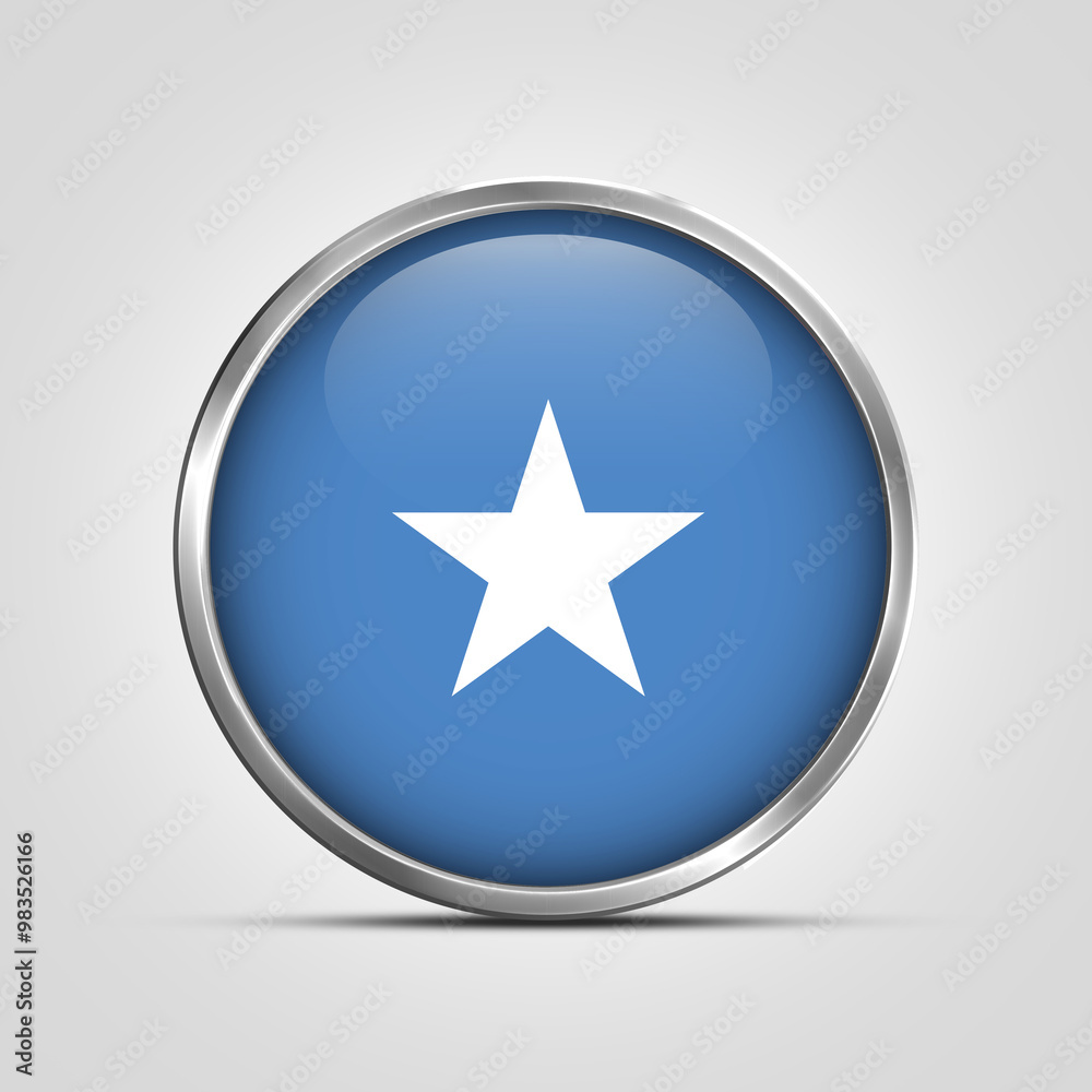 silver plate with glossy flag. Somalia flag stamp. made in stamp isolated in white background. royal, allegiance, symbol, minimal, vector, 3d, icon, illustration. silver plate with glossy flag. Somalia flag stamp. made in stamp isolated in white background. royal, allegiance, symbol, minimal, vector, 3d, icon, illustration.