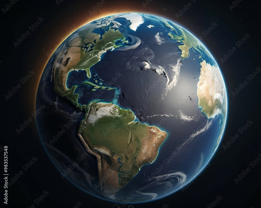 Fototapeta premium Planet Earth map