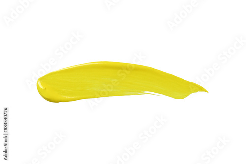 Yellow brush with transparent image of PNG format extension.