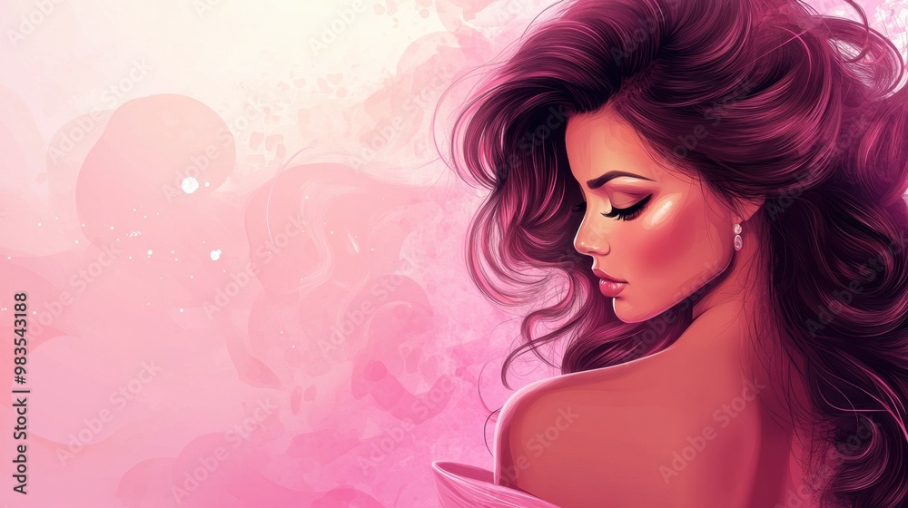 A beautiful-haired woman at a formal event, her hair styled in elegant waves, complementing her evening gown A beautiful-haired woman at a formal event, her hair styled in elegant waves, complementing her evening gown