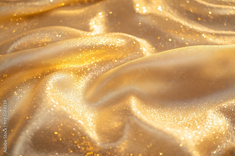 Golden Glitter Fabric Texture Golden Glitter Fabric Texture
