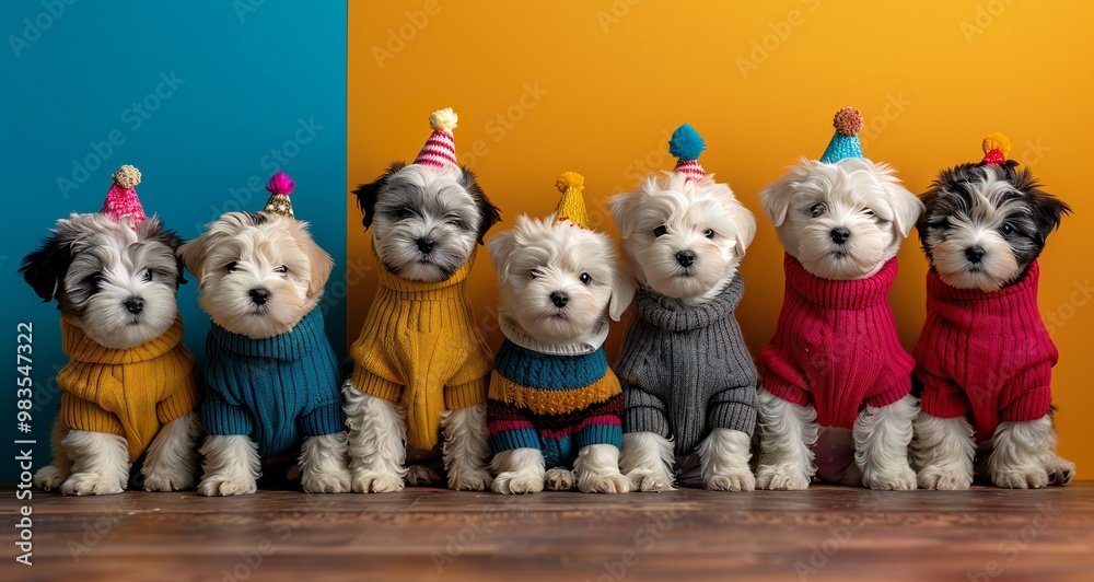 Old English Sheepdog Dogs Party