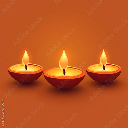 three burning candles