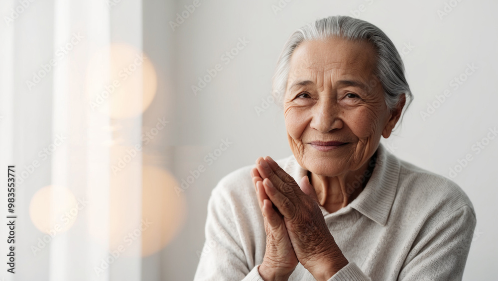 A serene and intimate photograph capturing the essence of International Day of Older Persons A serene and intimate photograph capturing the essence of International Day of Older Persons