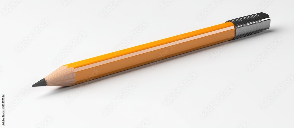 3D illustration of a carpenter s pencil on a white background 3D illustration of a carpenter s pencil on a white background