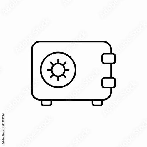 money safe icon sign vector