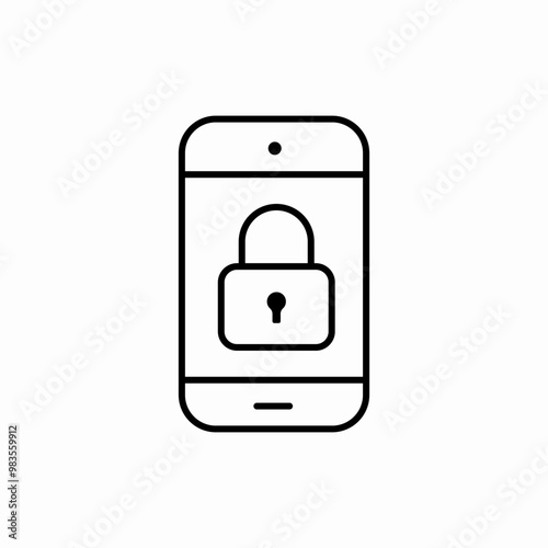 phone lock password icon sign vector