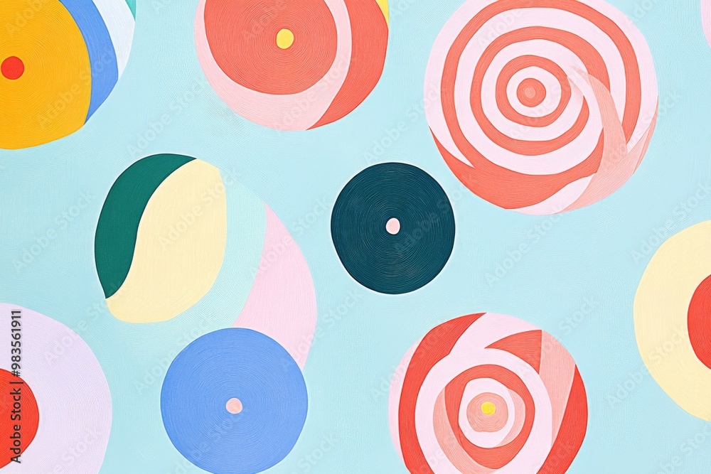 Fototapeta premium Coloring page featuring abstract swirl patterns of multicolored lights