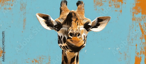 Close up of a giraffe displaying a playful expression with an impudent gaze