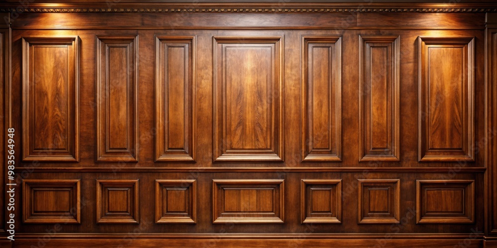 Luxury Traditional Wood Paneling Background with Frame Pattern in Premium Setting for Courtrooms, Hotels, and Law Offices Luxury Traditional Wood Paneling Background with Frame Pattern in Premium Setting for Courtrooms, Hotels, and Law Offices